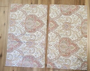 The Company Store 2 King Shams Medallion Paisley Rust Pink Gold White - Picture 1 of 8