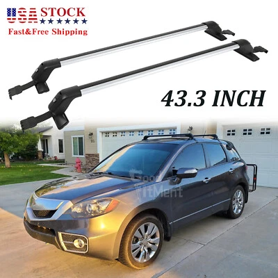 For Acura RDX RSX TL 43" Roof Rack Cross Bars Top Luggage Cargo Carrier W/ Lock - Imagem 1 de 4