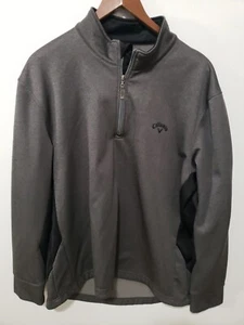Callaway 1/4 Zip Pullover Jacket Sweatshirt Long Sleeve Mock Neck Mens XL Gray - Picture 1 of 6