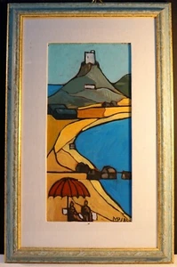 1984 MARIO PITZURRA PAESAGGIO SAN GIOVANNI SARDEGNA- OLIO SU TAVOLA CON CORNICE - Imagen 1 de 6