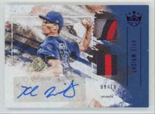 2019 Panini Diamond Kings DK PURPLE Kyle Wright Auto Patch 9/10 Braves C01