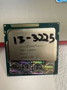 Intel Core i3-3225 lot of2 SR0RF 3.30GHz Dual Core LGA1155 Desktop CPU Processor - Picture 1 of 1