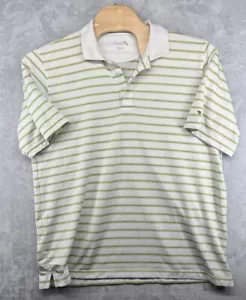 Arnold Palmer White Green Striped Short Sleeve Polo Golf Shirt Men Size XL READ - Picture 1 of 7