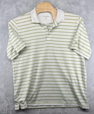 Camisa polo de golf Arnold Palmer blanca verde a rayas manga corta para hombre talla XL LEER Foto 1 de 4