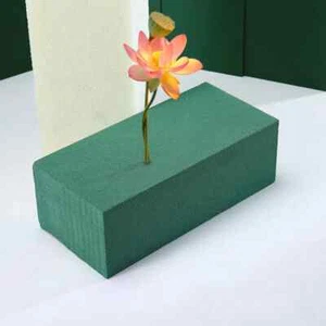 1Pz Blocchi di Schiuma Floreale Cuboide Verde per Composizione Fiori Freschi e Artificiali - Foto 1 di 11