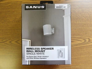 SANUS WSWM21-W1 Adjustable Wireless Speaker Wall Mounts - White - Picture 1 of 4