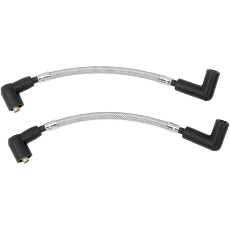 Cables de bujía trenzados de acero inoxidable pulido Magnum Harley 82-94, 99-00 Fxr Foto 1 de 1