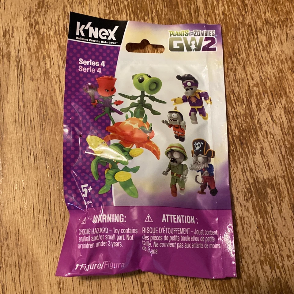 Plants vs Zombies Series 4 K'NEX Mystery Surprise Blind Pack 1 Figure NEW Sealed - Image 1 of 1