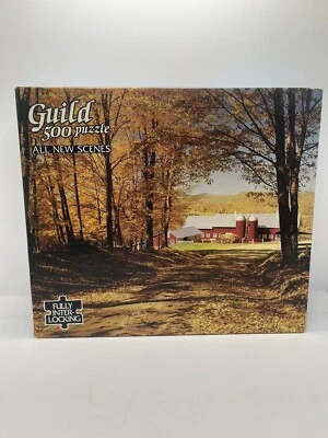 Винтажная запечатанная головоломка Golden Guild 500 шт. Country Lane - Изображение 1 из 4