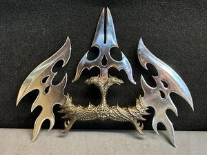 Emblazon Of Knife Fantasy Dagger - 2-Headed Dragon Handle Stainless Steel Blades - Picture 1 of 11