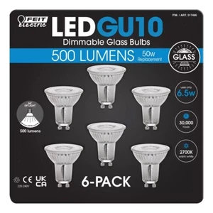 Feit Electric 6 Pack LED Bulb's GU10 50W Replacement Dimmable - Picture 1 of 1