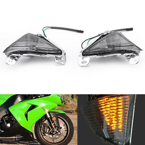 Front Turn Signals Lens For Kawasaki Ninja ZX6R ZX10R ZX14R EX650 ER-6N US - Picture 1 of 6