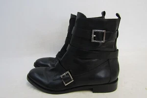 IVANKA TRUMP Womens Size 11 M Black Leather Zip Ankle Fashion Boots Booties - Picture 1 of 11