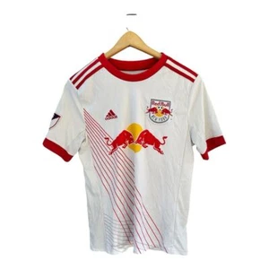 Adidas New York Red Bulls Boys MLS Home Jersey White Size M Soccer - Picture 1 of 4
