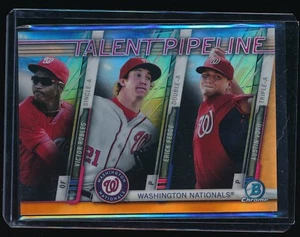VICTOR ROBLES FEDDE VOTH 2017 BOWMAN CHROME TALENT PIPELINE ORANGE REFRACTOR /25 - Picture 1 of 1