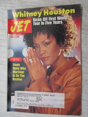 JET MAGAZINE JULY 26, 1999 WHITNEY HOUSTON WORLD TOUR WHY MARRIAGE IS ON DECLINE - Image 1 of 2
