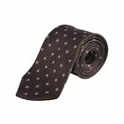 Pringle Of Scotland 100% Silk Dark Brown Neckwear Tie Cravat