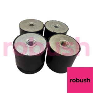 Rubber Bobbin Anti Vibration Car Boat Female/Female C Type 50/45 M10 x 12mm (x4) - Picture 1 of 3