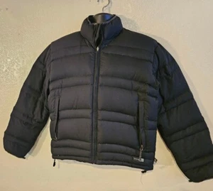 Chaqueta acolchada REI plumón de ganso relleno cremallera completa adulto talla pequeña negra  - Imagen 1 de 5