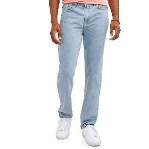 George Men's and Big Men's 100% Cotton Regular Fit Jeans Light Wash 32 X 30 - Picture 1 of 5