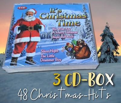IT'S CHRISTMAS TIME: 3 CD-Box mit 48 Weihnachtsongs (Elvis, Frank Sinatra... NEU - Bild 1 von 4