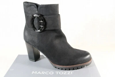 Botines Marco Tozzi Cuero Negro 25411 Nuevos Foto 1 de 4