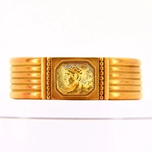 Vintage 18ct Barry Kieselstein-Cord Cuff Bracelet– Neo-Classical Solid Gold Gift - Picture 1 of 14