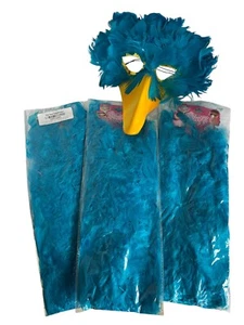 Costume uccellino maschera e piume blu Twitter cosplay fumetto con vestire teatro - Foto 1 di 9