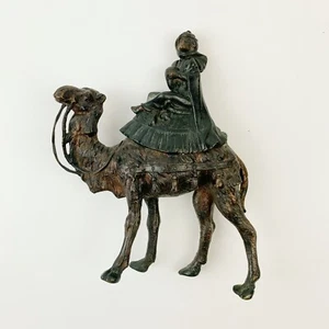 Estatua de camello montando magos de la Asociación Depose de bronce rara 8,5" - Imagen 1 de 14