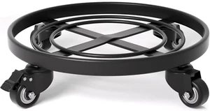 16" Metal Plant Caddy Heavy Duty Iron Potted Plant Stand with Wheels round Flowe - Picture 1 of 12