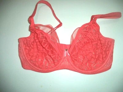 New Freya 5011 Soirée Lace High Apex Bra Coral orange Sz 32G NWOT - Image 1 of 4