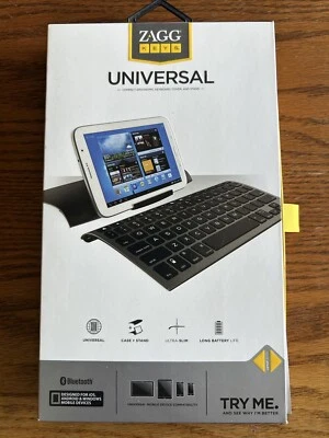 Wireless Keyboard & Stand ZAGG Keys Universal  Smartphones iPad Tablets Desktops - Image 1 of 4