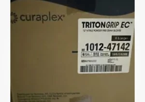 *500-Gloves* Curaplex EC Extended Cuff 8mil Blue Nitrile Large 50/10 500ct - Picture 1 of 6