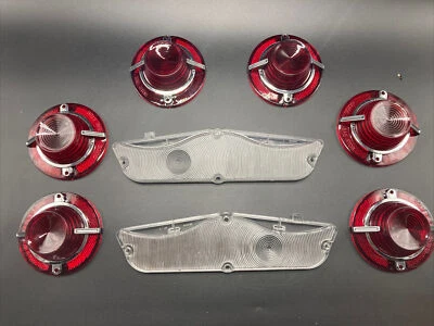 Chevrolet Impala 1962 luz trasera lente de respaldo conjunto de lentes de estacionamiento D Foto 1 de 4