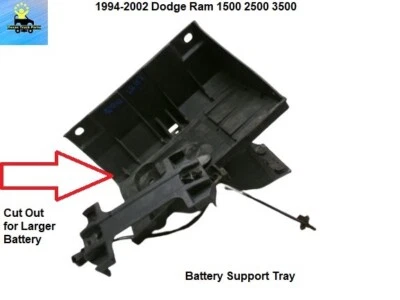 **CORTE** 94 95 96 97 98 99 00 01 02 Dodge Ram 2500 3500 Bandeja Batería Soporte Foto 1 de 4