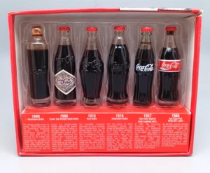 100yrs of Coca-Cola Miniature Bottle Evolution Set of 6 - Picture 1 of 5