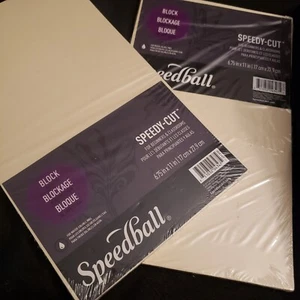 2x Speedball Speedy-Cut Stamp Carving Blocks #4347 Crafting Stamping 6.75"x11" - Picture 1 of 6