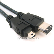 6FT FIREWIRE 400 CABLE 6 PIN TO 4 PIN IEEE 1394 iLINK PC MAC 6' 6 to 4 6-4 PINS