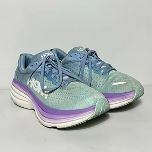 Hoka Bondi 8 Damengröße 8,5 B blau lila Schuhe luftig blau sonnenbeschichtet Ozean Turnschuhe - Bild 1 von 14