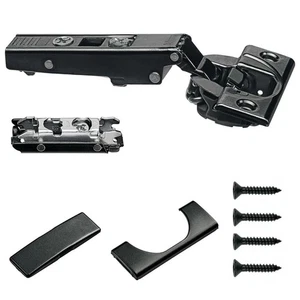 Blum Onyx schwarz Soft Close Scharnier Overlay Clip Top + Platte/Schrauben/Abdeckungen Küche - Bild 1 von 3