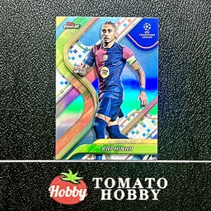 TOPPS FINEST UEFA 2024-25 RAPHINHA /275 SKY BLUE REFRACTOR BARCELONA - Picture 1 of 2
