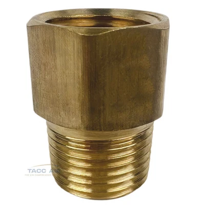 1/2" Female X 1/2" Male NPT Pipe Fitting Extender Adapter FIP X MIP Brass - Image 1 of 4