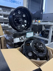 Set of 4 size 17x6.5 Ultra 002BK Modular Gloss Black GM/DODGE DUALLY Wheel 8x6.5 - Picture 1 of 10