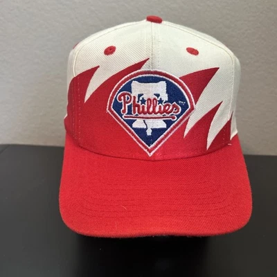 VTG 90s Philadelphia Phillies Logo Athletic Sharktooth MLB Baseball Snapback Hat - Image 1 of 4