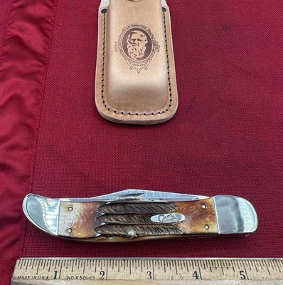 CASE XX 6.5 BONESTAG Large Folding Hunter 6.5285 SS w/ Sheath 03574 NIB - Image 1 of 4