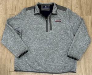 Vineyard Vines Herren grau Viertel Reißverschluss Pullover Langarm Sweatshirt Größe Large - Bild 1 von 6