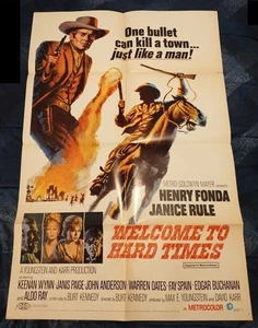 Welcome to Hard Times 1967 Vintage 1-Sheet Poster Henry Fonda Janice Rule - Picture 1 of 3