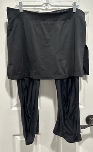 Novara Cycling Bike Skirt Capri Leggings Size XL Padded Black Pocket Biking - Picture 1 of 9