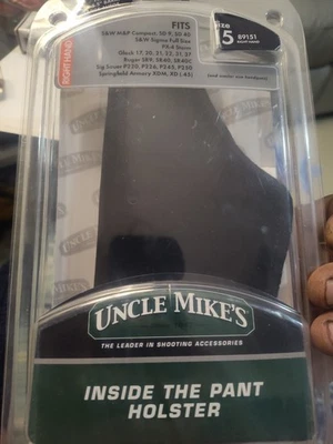 UNCLE MIKES INSIDE THE PANT HOLSTER SIZE 15 RIGHT HAND 89151 - Image 1 of 2