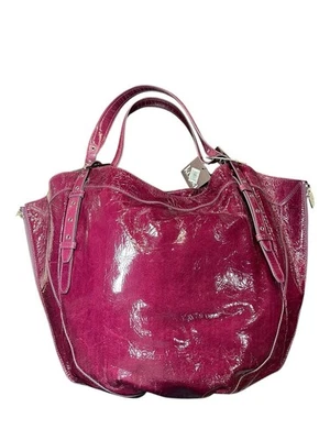 Bolso de hombro/bolso de mano vintage de cuero envejecido ciruela Kooba Blake Foto 1 de 4